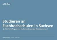 Erstsemesterbefragung »Studieren an Fachhochschulen in Sachsen« Wintersemester 2011/12