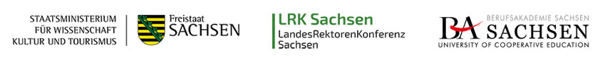 Logos von LRK, SMWK, BA Sachsen