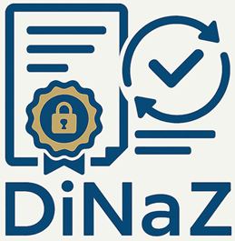 Das Bild zeigt das Logo des Projektes. Abgebildet ist eine Urkunde sowie ein Prozess-Kreislauf-Icon. Unten steht die Projektabkürzung.