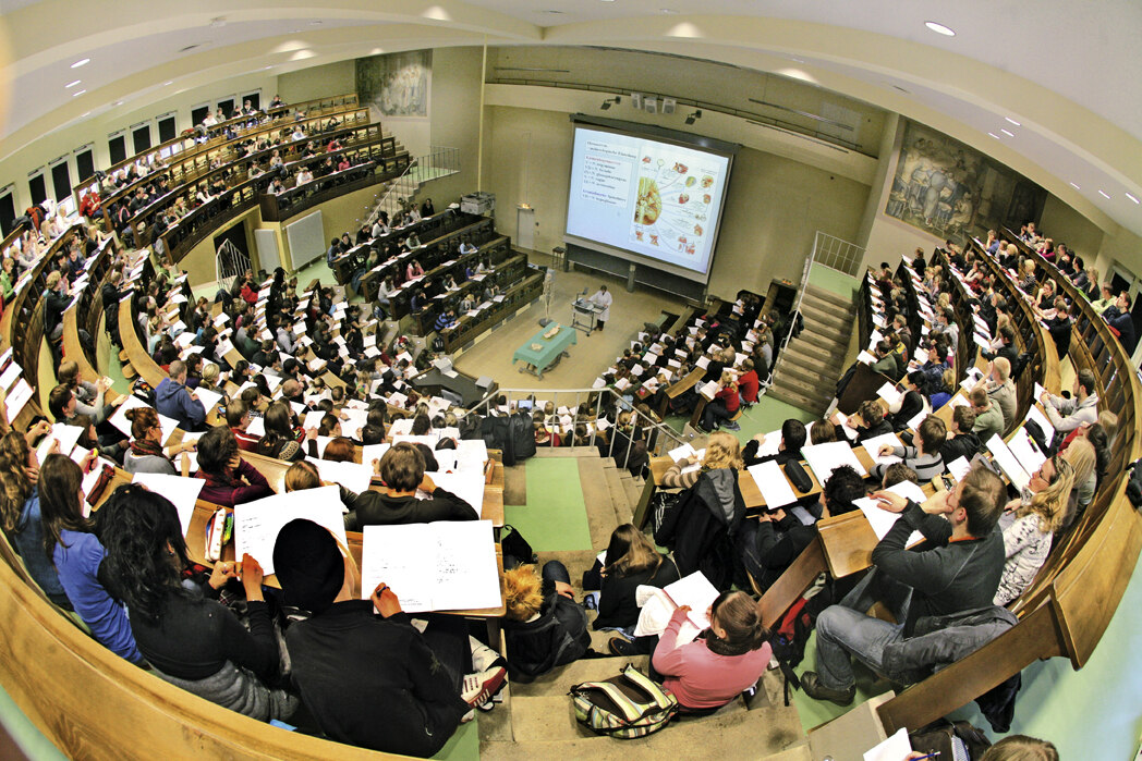 Blick in einen Hörsaal der Universität Leipzig